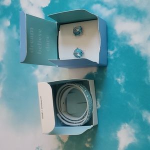 Origami Owl Clara earrings and Swarovski Bracelet Set!